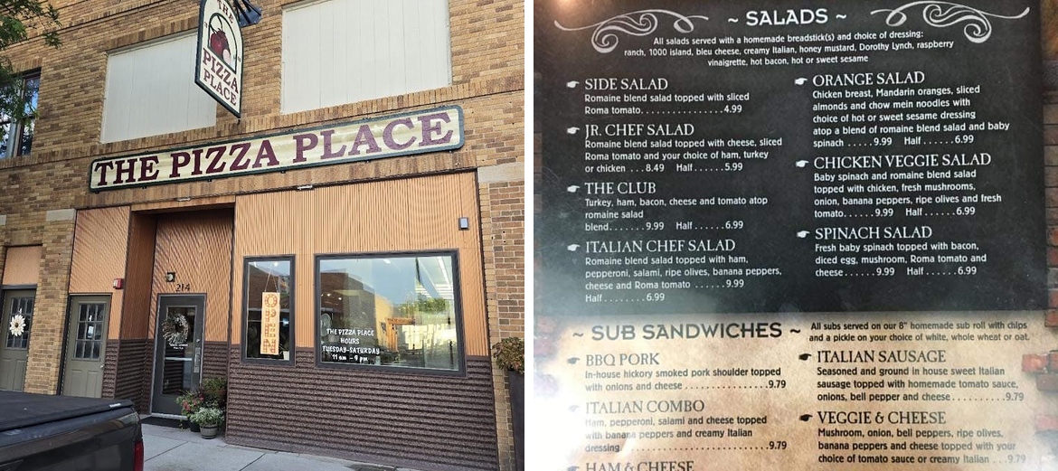 Pizza Place Menu